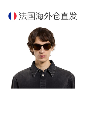 自营欧洲直邮GUCCI古驰 女士黑色醋酸纤维方形太阳镜