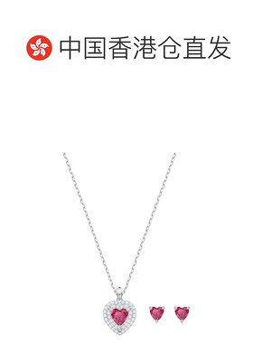 自营｜Swarovski施华洛世奇套装复古典雅红色镀铑One 5470602链子