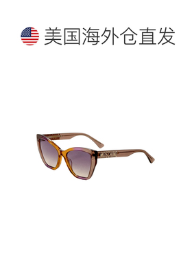 自营Moschino Women's 55 mm Brown Sunglasses - brown orange