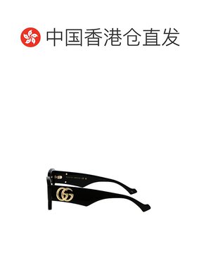 香港直邮GUCCI 女士眼镜 GG1421S001 AW2023 黑色 几何框太阳镜