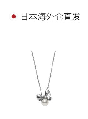 日潮跑腿MIKIMOTO御木本 女款丝带Akoya珍珠项链 白金珍珠白 50cm