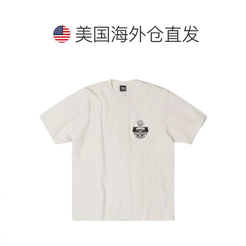 Stussy斯图西 皇冠印花图案圆领短袖T恤 男女同款 1905125 - 图1