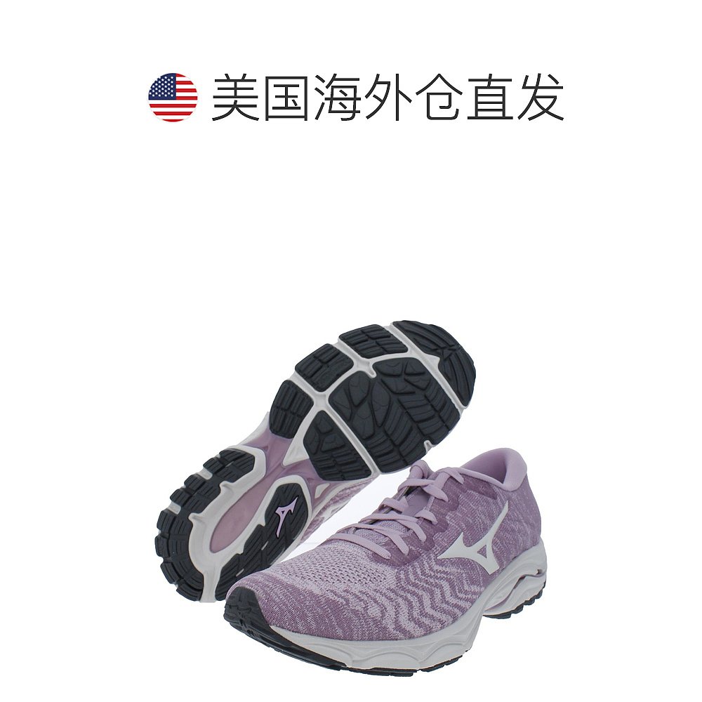 mizunoWave Inspire 16 Waveknit 女式健身运动跑鞋 - 珐琅蓝/中 - 图1