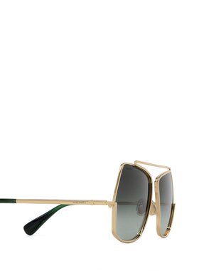 MAX MARA 女士眼镜 MM010232P AW2024 黑色 徽标太阳镜