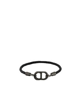 DIOR 男士手链手镯 B2901HOMLED801 AW2025 黑色 徽标手链