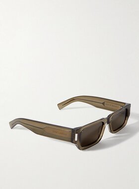 Saint Laurent 圣罗兰 男士 New 波浪纹矩形框醋纤太阳眼镜 SL660