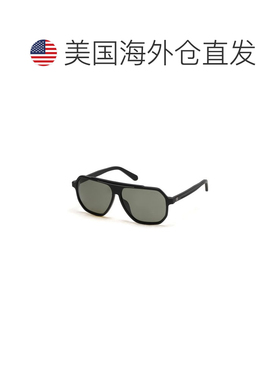 自营 guess塑料徽标太阳穴飞行员 - 棕色 美国奥莱直发太阳镜