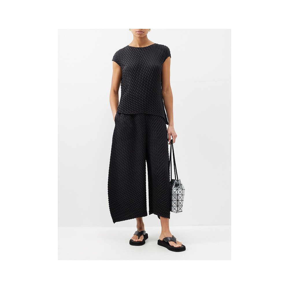 香港直邮潮奢 Issey Miyake 女士Gleam technical-pleated 打褶上 - 图0