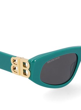 BALENCIAGA 女士太阳镜 621642T00013029 CO 绿色 徽标太阳镜