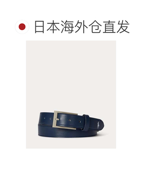 日本直邮Ralph Lauren RLX标志性小马皮革腰带 410海军蓝皮带