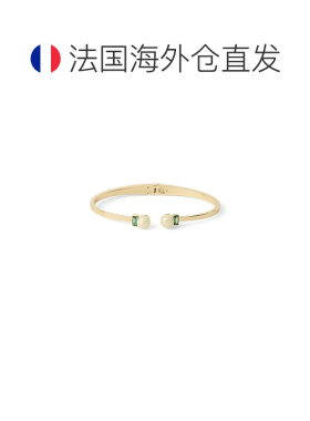 自营欧洲直邮Ralph Lauren拉夫劳伦 女士金色/绿色14K镀金宝石手
