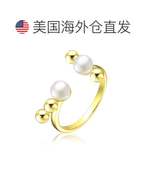 自营geneviveSterling Silver 14k Gold Plated with 5mm freshwa