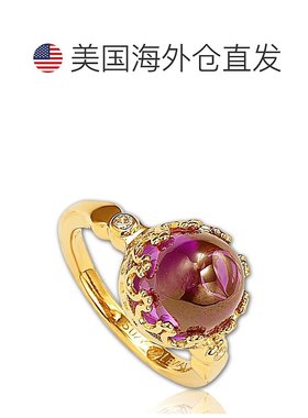 自营 Suzy Levian 镀金纯银紫色立方氧化锆鸡尾酒戒指 - 紫色 美