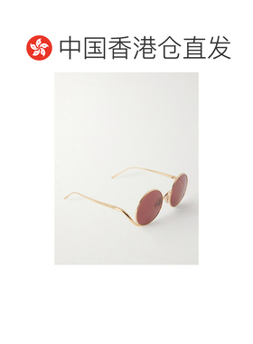 香港直邮LOEWE 罗意威 女士 圆框镀金太阳眼镜 LW40187U30S
