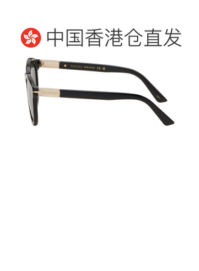 香港直邮潮奢 Gucci 古驰 男士 黑色 Round 太阳镜 GG1501S