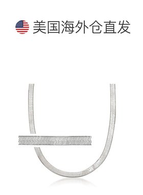 自营Ross-Simons 意大利 6 毫米纯银人字形链项链 - 16 英寸 【美