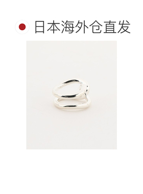 日本直邮LIE STUDIO 女士 简约交叠线条银925镀18K金戒指 6442311