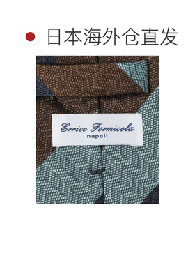 日本直邮SHIPS Errico Formicola 真丝提花宽条纹领带