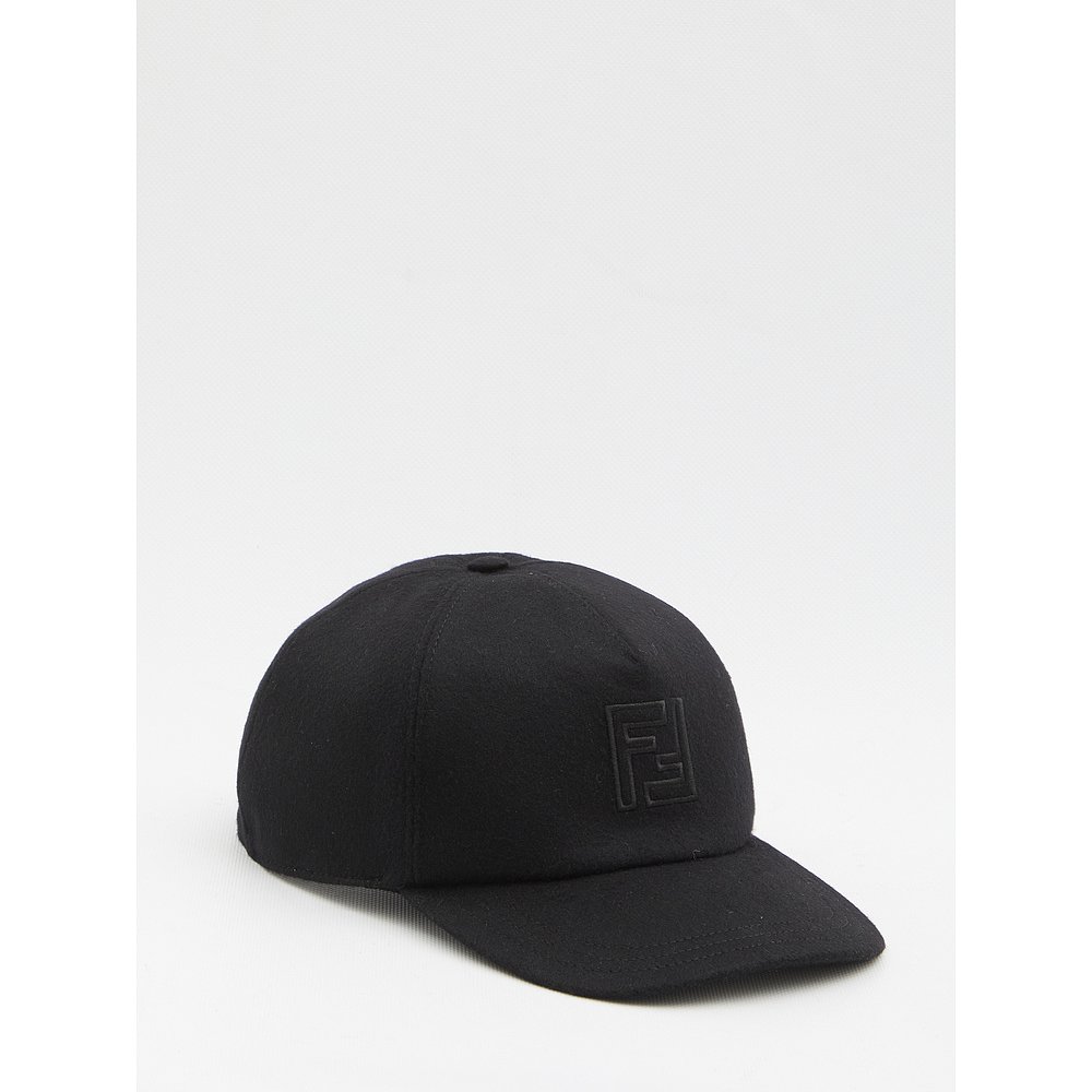 1h可退 FENDI 男士帽子 FXQ768AYK2F0QA1 AW2025 黑色 `Ff` Baseb - 图2