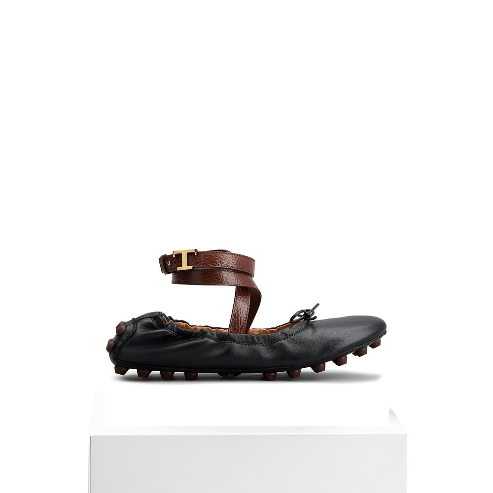 1h可退 TOD'S 女士芭蕾乐福鞋 XXW76K0HS50SWH014H SS2024 黑色 - 图3