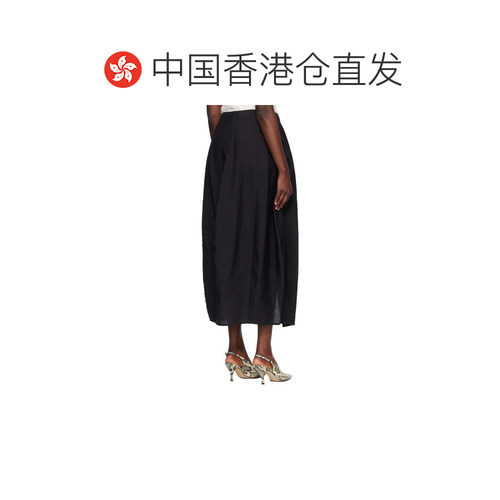 香港直邮toteme 女士 TOTEME 黑色 Parachute 半身裙 252WRB0275F - 图1