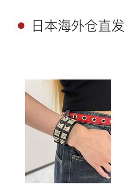 1h可退 日本直邮Figments 男女同款 双排铆钉手镯 FG25AW206配饰