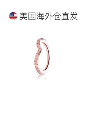 自营PANDORA Shimmering Wish Clear CZ Wishbone PANDORA Rose r