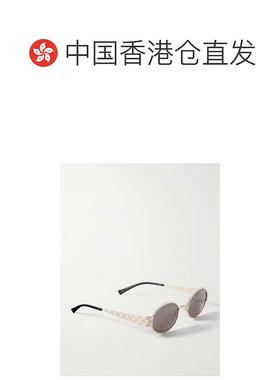 1h可退 香港直邮潮奢 Gucci 古驰 男士 金色 ssima Metal Round