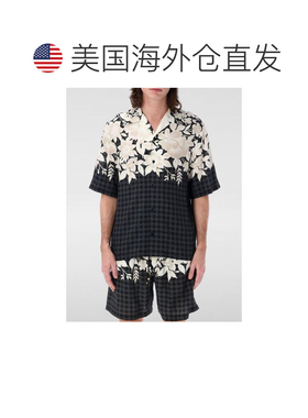 自营Amiri Silk Pattern Men's Shirt - black 美国奥莱直发