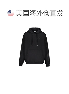 自营off-whiteOff- Cotton Men's Sweatshirt - black 美国奥莱直