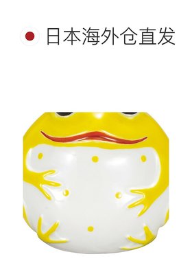 日本直邮九谷烧礼品包装 2.8号 黄釉青蛙摆件护身符流行礼物结婚