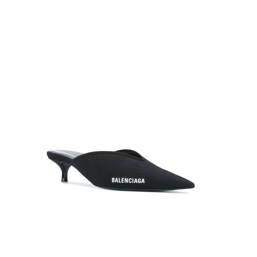 【99新未使用】香港直邮Balenciaga 黑色尖头穆勒【付后1h可退】 - 图0