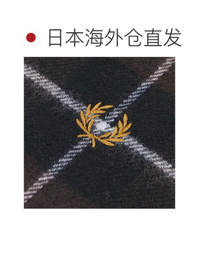 日本直邮FRED PERRY C3339-33C 羔羊毛围巾 格纹 披肩 防寒 秋冬