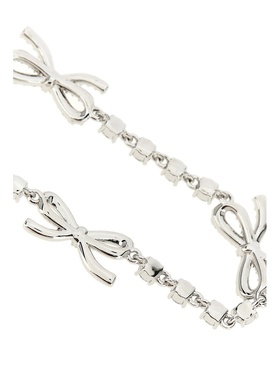 潮奢 Self-Portrait 女士 'Crystal Bow' 项链 RS26611NSLSILVER