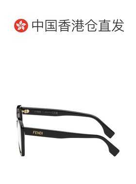 1h可退 香港直邮潮奢 Fendi 芬迪 女士 黑色 Lettering Rectangle