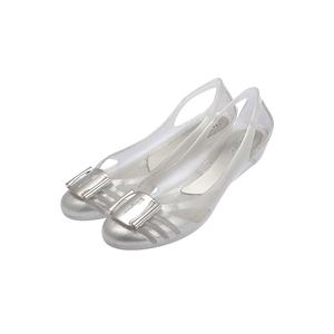 香港直邮Salvatore Ferragamo 菲拉格慕 女士银色水晶低跟凉鞋 03