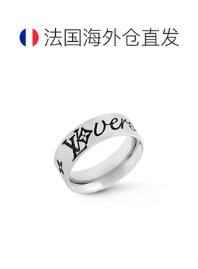 自营欧洲直邮LV路易威登 Vers男士黑色金属签名logo戒指配饰
