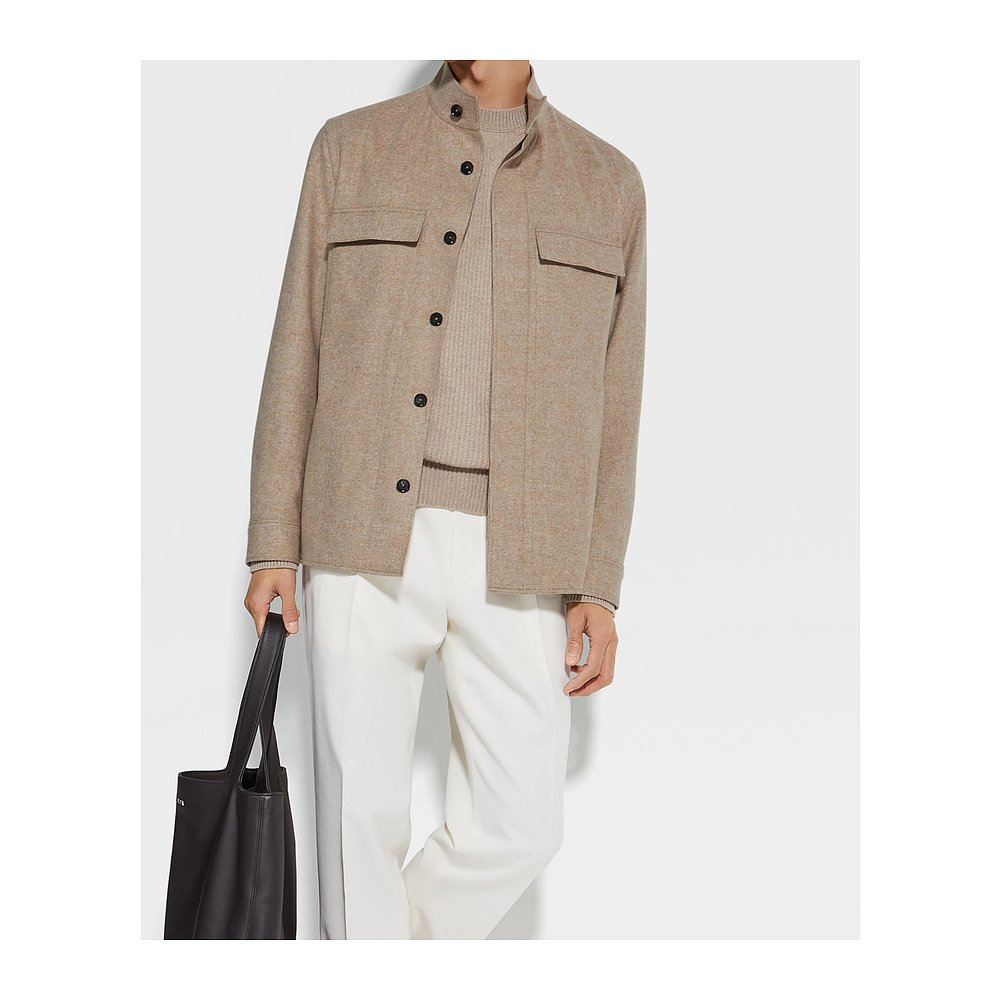 潮奢 Zegna 杰尼亚 男士 长袖休闲夹克 UEV08A8SOW8 - 图1