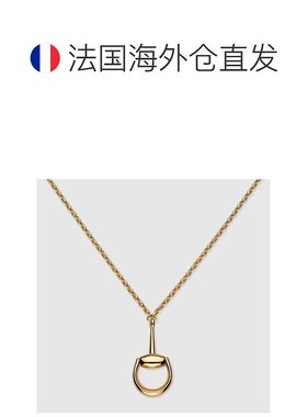 自营欧洲直邮Gucci古驰女士18k 黄金马衔扣细节长链项链 18 克拉