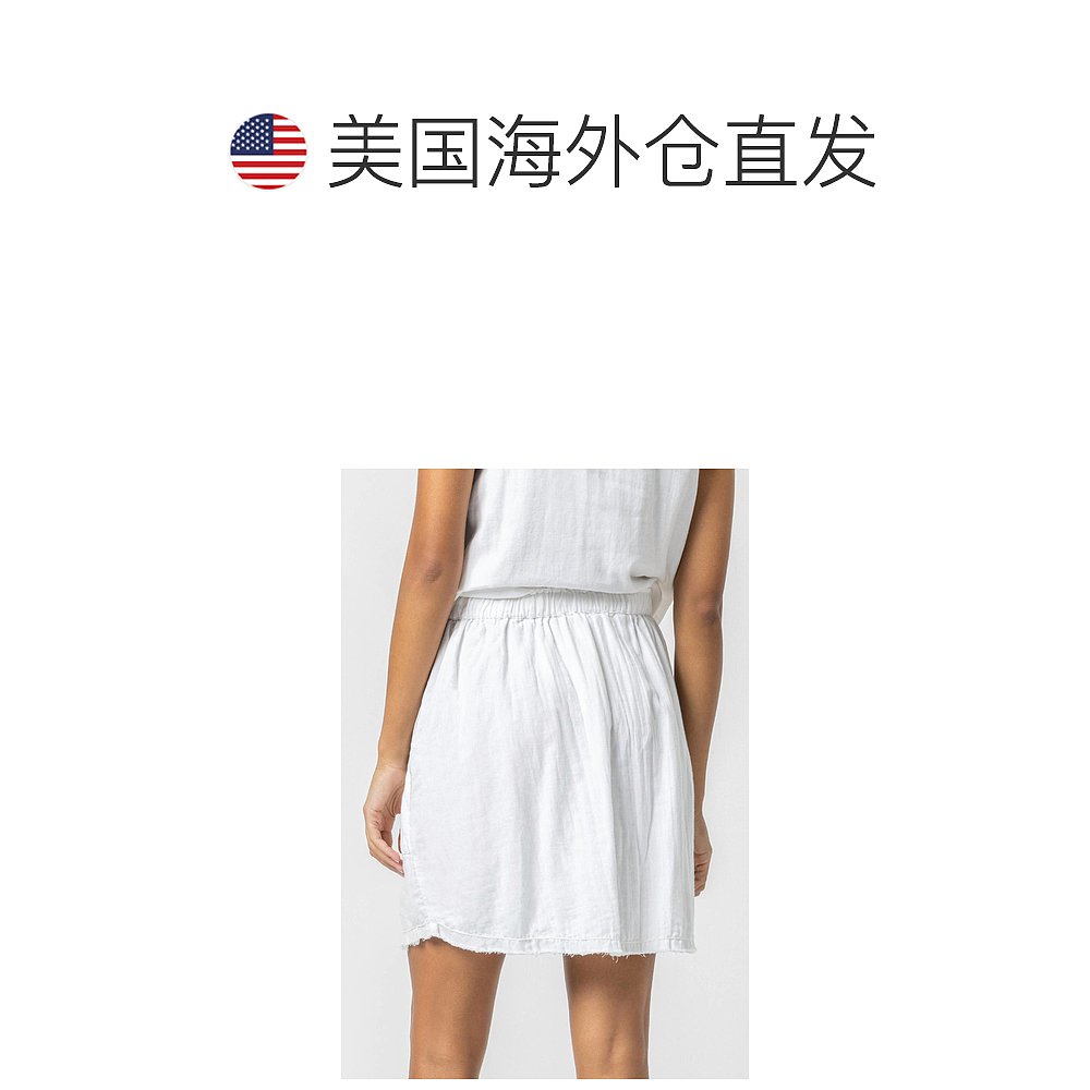 lilla pShort Skirt With Pockets In White- white【美国奥莱-图1