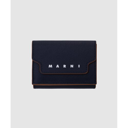 1h可退 日本直邮MARNI 男女同款 SAFFIANO 三折钱包 大logo设计 - 图0