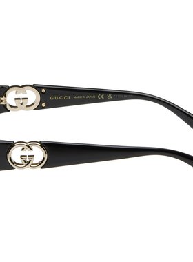 潮奢 Gucci 古驰 女士 黑色 Oval Frame 太阳镜 GG1660S