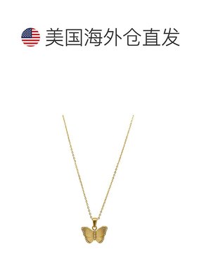 自营 adornia14k 镀金防锈蝴蝶吊坠项链 - 金色 美国奥莱直发