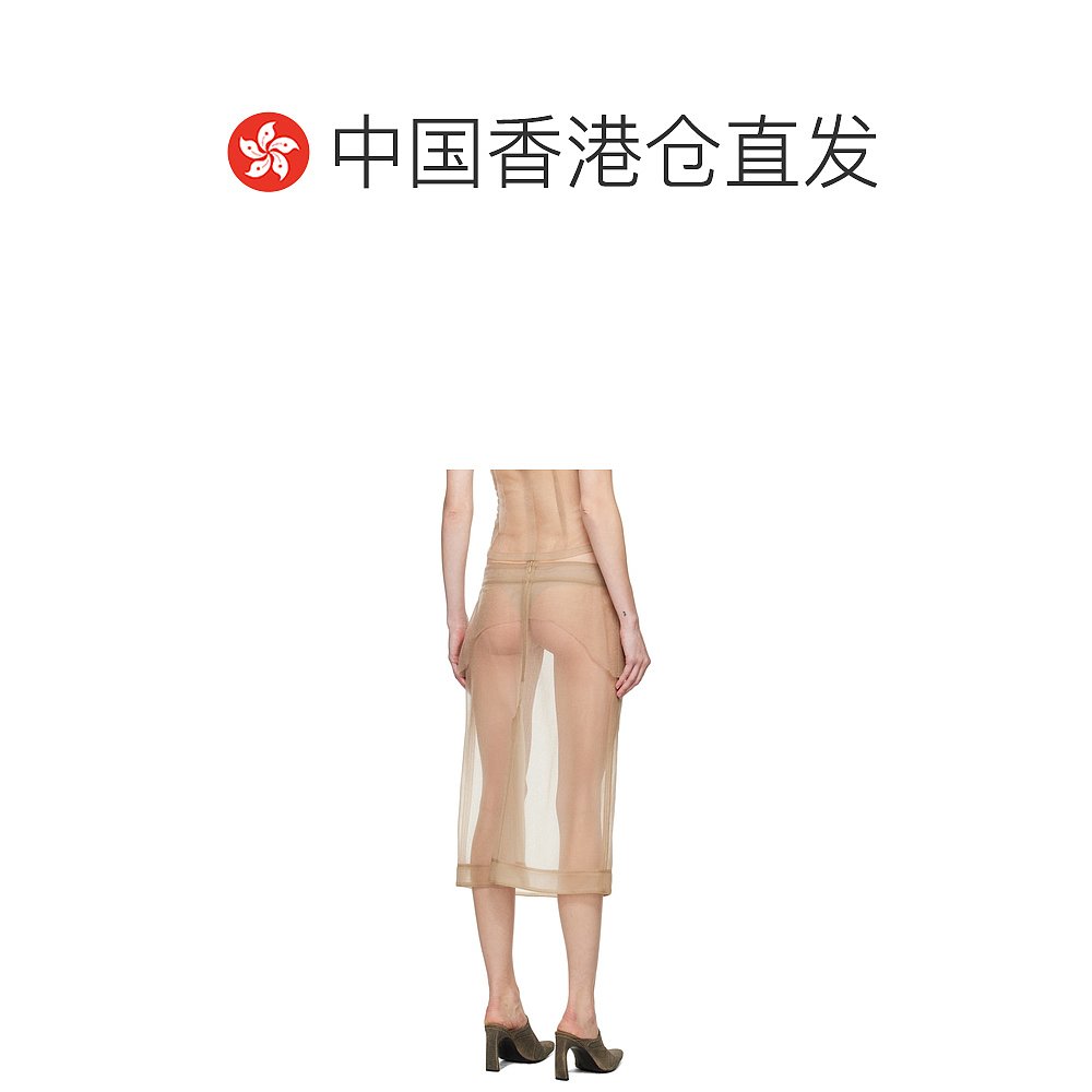 香港直邮潮奢 Eckhaus Latta女士米色 Sculpt半身裙 9026-EL-S-图1