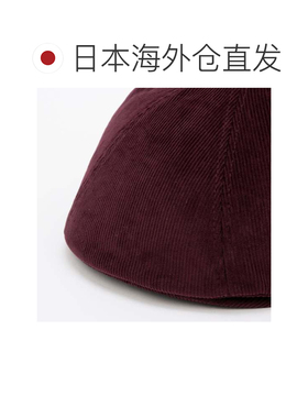 日本直邮NAUTICA 灯芯绒鸭舌帽 狩猎装酒红色