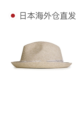 日本直邮STETSON 男士中折礼帽 费多拉帽 春夏 亚麻混纺 天然材质