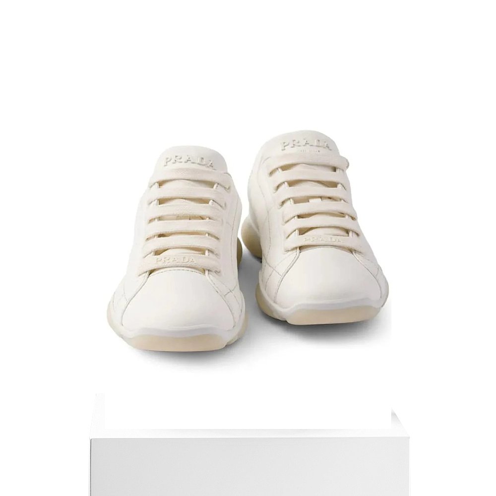 1h可退 PRADA 女士运动鞋 1E942N038F0304AVORIO SS2025 白色 - 图3