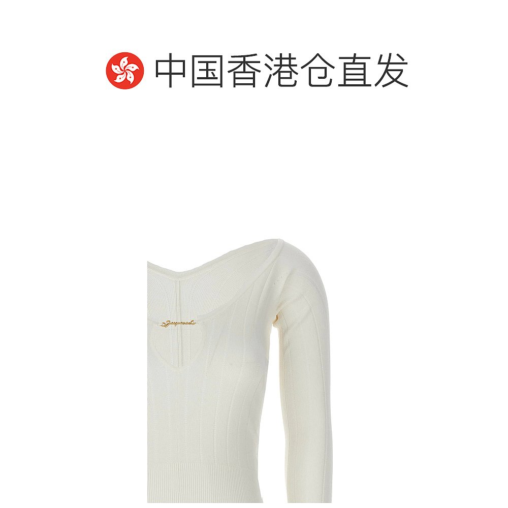 香港直邮JACQUEMUS 女士针织毛衣 24E241KN3572358OFFWHITE - 图1