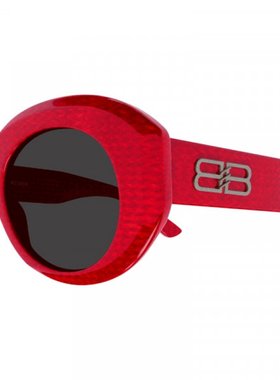 BALENCIAGA 女士眼镜 BB0235S003HD SS2023 红色 徽标太阳镜