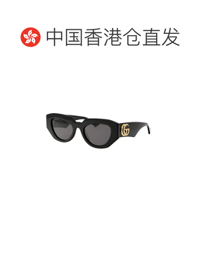 香港直邮GUCCI 女士眼镜 GG1421S001 SS2026 灰色 几何框太阳镜
